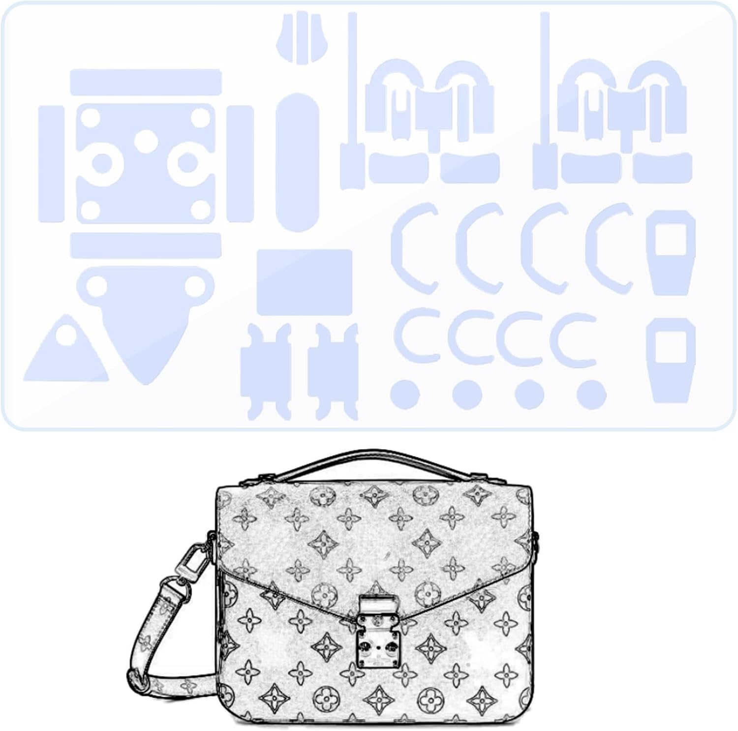 Handbag hardware protection kit
